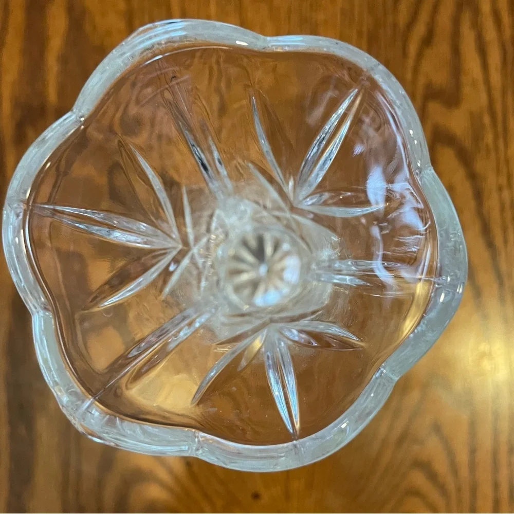 8” Footed Crystal Vase